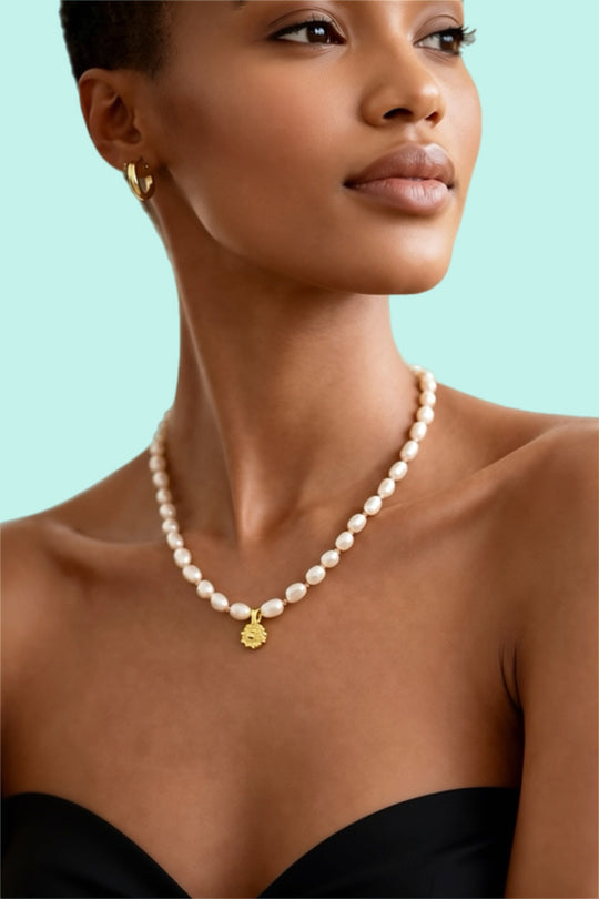 FLEUR Necklace — Baroque Pearls | Gold-Plated Silver