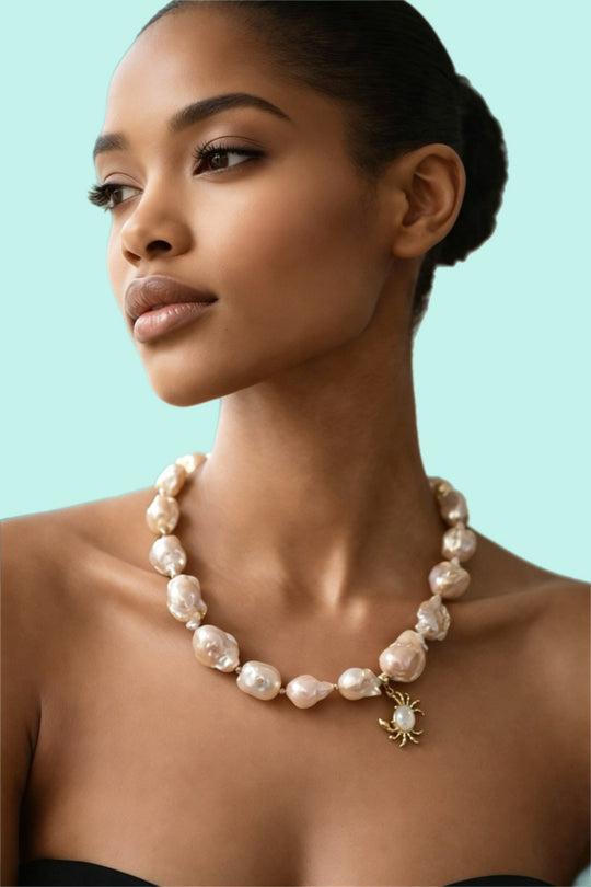 ALTHEA Necklace — Baroque Pearls | Gold-Plated Silver