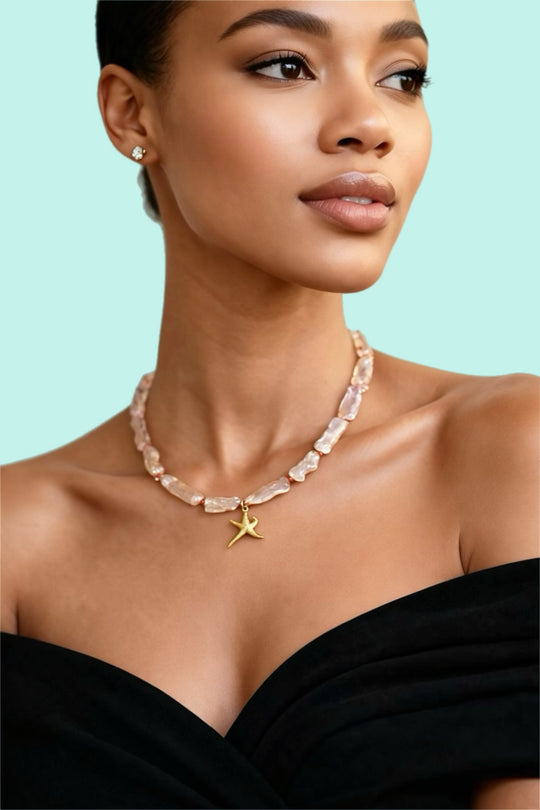 ÉTOILE Necklace — Baroque Pearls | Gold-Plated Silver